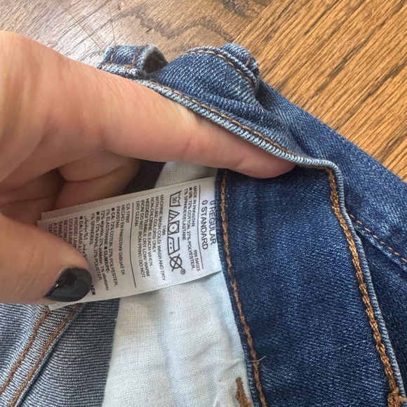 Old Navy Women's Deep Blue Boyfriend Straight Leg Jeans, size 0 - Picture 4 of 4